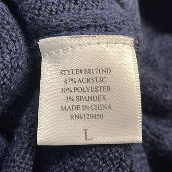 Como Vintage Dark Knight Mock Neck Sweater NWT Size Large - Picture 7 of 7